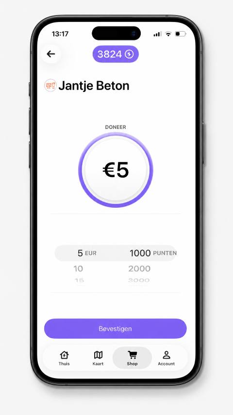 Función de donación de PowerGoodies